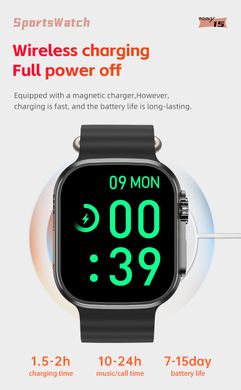 Смарт-годинник XO M8 Pro Wireless Charging Smart Sports Watch |BT Call, Track, HeartRate, IP68 | Blue