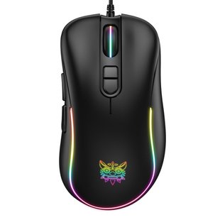 Игровая компьютерная мышь проводная ONIKUMA CW907 RGB подсветка black