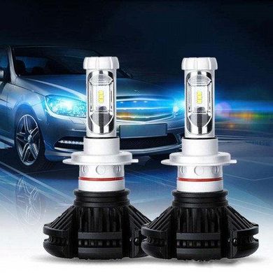 Светодиодные автомобильные лампы X3 LED Headlight H4 6000 Лм / 50 Вт комплект автомобильных светодиодных ламп