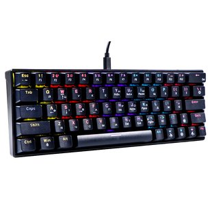 Игровая механическая клавиатура TWolf T60 Blue Switch c RGB подсветкой black