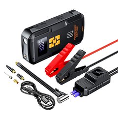 Пусковое зарядное устройство авто аккумулятора бустер Hoco QS2 8000mAh с компрессором и power bank