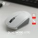 Бездротова миша Fantech W190 BT 5.0, 2.4G, 1600dpi для пк та ноутбуків white