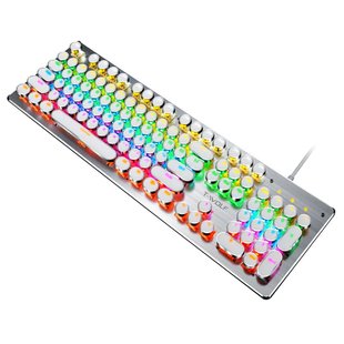 Игровая механическая клавиатура TWolf T75 Blue Switch c RGB подсветкой white