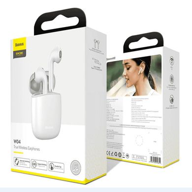 Беспроводные Bluetooth наушники BASEUS Encok True Wireless Earphones W04 White