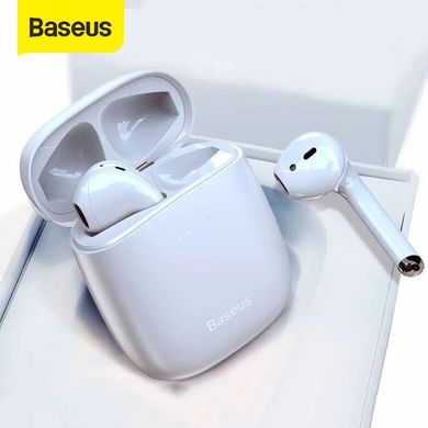 Бездротові Bluetooth навушники BASEUS Encok True Wireless Earphones W04 White