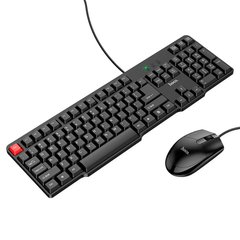 Проводная клавиатура с мышью HOCO Business keyboard and mouse set GM16 RU/ENG раскладка Black