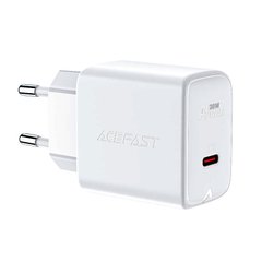 Сетевое зарядное устройство Acefast A21 GAN, Type-C, 3A, 30W, PD, QC 3.0 White адаптер с быстрой зарядкой