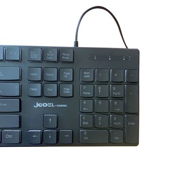 Провідна ігрова USB клавіатура Jedel K510 c RGB підсвічуванням Black