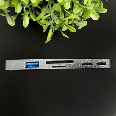 HUB адаптер Type-C oneLounge 1Drive Pro 7-in-1 HDMI, USB 3.0, AUX, Type-C, microSD, TF перехідник хаб