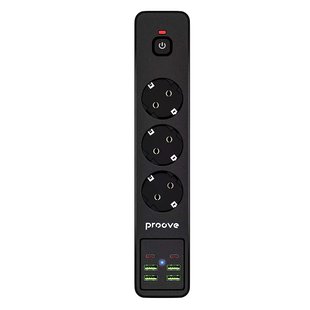 Мережевий подовжувач фільтр Proove Power Socket P-03 (3 розетки + 4 USB + 2 Type-C) 2М