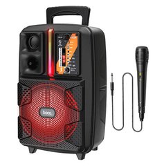 Колонка портативная беспроводная с микрофоном Bluetooth HOCO Dancer outdoor wireless speaker BS37 акустика - караоке чемодан