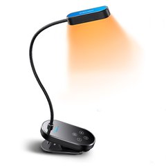Настільна універсальна лампа LED бездротова з кліпсою Glocusent Mini clip-on Book light black