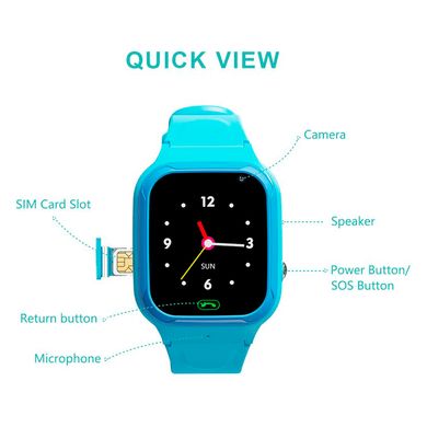 Дитячий смарт-годинник LT36 Smart watch |Call, GPS, LBS, GSM, SIM| Blue