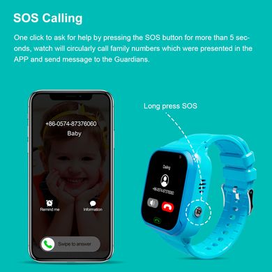 Детские смарт-часы LT36 Smart watch |Call, GPS, LBS, GSM, SIM| Blue