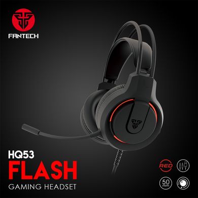 Навушники ігрові з мікрофоном і LED підсвічуванням Fantech HQ53 Flash Black