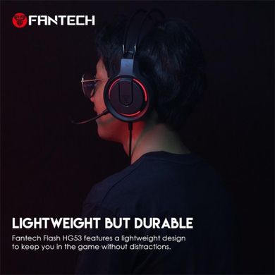 Навушники ігрові з мікрофоном і LED підсвічуванням Fantech HQ53 Flash Black