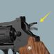 Игрушечный детский револьвер KB1214 (S357) стреляющий поролоновыми пулями Black-Brown (20 патронов, 22см.)