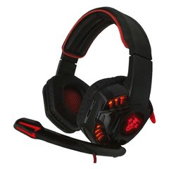 Ігрові дротяні навушники Jedel 9905 з мікрофоном і підсвіткою Black / Red