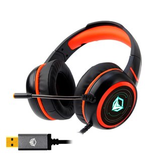 Игровые наушники MEETION Gaming Backlit HiFi MT-HP030 с микрофоном и LED подсветкой 7.1 USB проводные Black