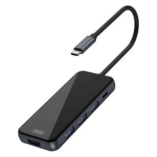 HUB адаптер Type-C XO 5в1 (HDMI/USB3.0*3/PD Fast charge/PD date read) HUB002