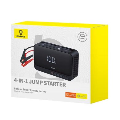 Пусковое зарядное устройство бустер Baseus Super Energy Series 4-in-1 Car Jump Starter компрессор Черный