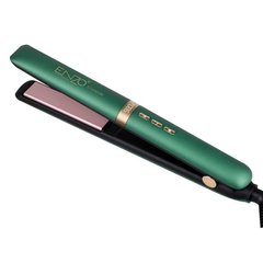 Выпрямитель Плойка для волос Стайлер ENZO EN-3122 с Дисплеем для ровных волос с быстрым нагревом Зеленый