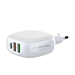 Мережевий зарядний пристрій для телефону адаптер LDNIO Lightning Cable A3510Q | 2USB / 1Type-C, QC / PD, 3A / 28.5W | швидка зарядка