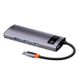 HUB адаптер Baseus Metal Gleam Series 5-in-1 3xUSB3.0 + 4KHD + Type-C перехідник хаб