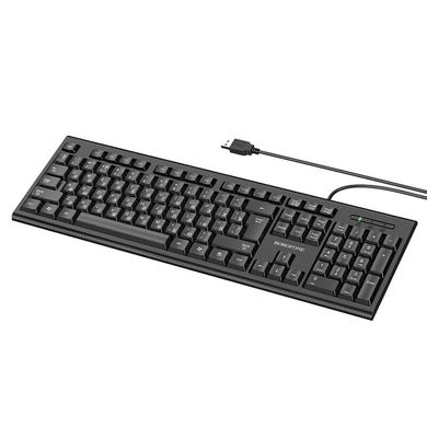 Дротова клавіатура з мишею BOROFONE Business keyboard and mouse set BG6 Office Combo RU/ENG розкладка Black