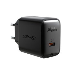 Сетевое зарядное устройство Acefast A1 Type-C 2.4A, 20W, PD, QC 3.0 Black адаптер с быстрой зарядкой