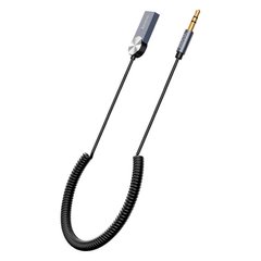 Беспроводной аудиоадаптер AUX в авто HOCO In-car BT audio receiver spring cable DUP02 |BT5.0|