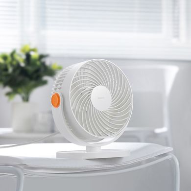 Вентилятор портативний BASEUS Serenity Desktop Fan | USB, 3W | ACYY000002 white