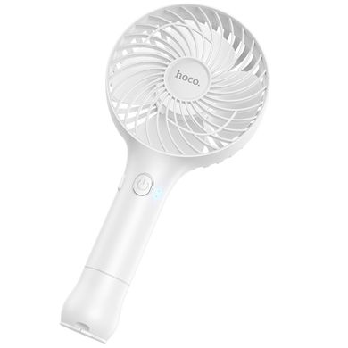 Ручний міні вентилятор портативний настільний акумуляторний HOCO Mirage Handheld Fan F12 Plus 5H, Ultra-Quiet white