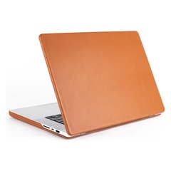 Чехол Накладка Конверт WIWU Leather Shield MacBook Pro 14.2" A2442 с ножками Кожзам Коричневый