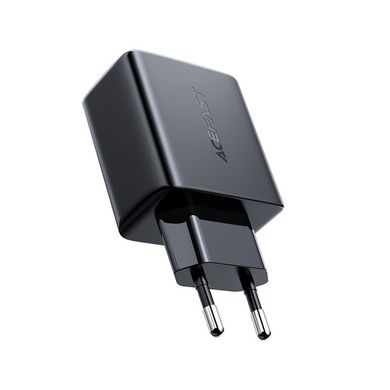 Мережевий зарядний пристрій Acefast A5 Type-C, USB, 2.4A, 32W, PD, QC 3.0 Black адаптер із швидкою зарядкою