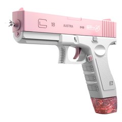 Водяной пистолет электрический аккумуляторный Water Glock с 2 обоймами для воды Pink