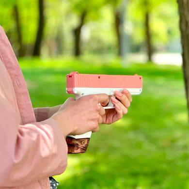 Водяний пістолет акумуляторний електричний Water Glock з 2 обоймами для води Pink