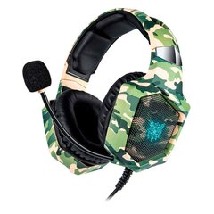 Игровые наушники Onikuma K8 с микрофоном и RGB подсветкой проводные Camouflage Green