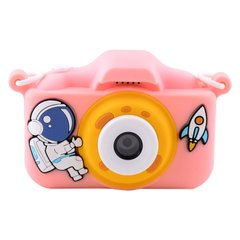 Цифровой детский фотоаппарат Astronaut 2" дисплей IPS | TF,MicroSD, 600mAh, Фото, Видео, Игры | Розовый
