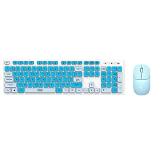 Беспроводная Клавиатура с Мышью XO KB-05 2.4G wireless keyboard and mouse set голубой