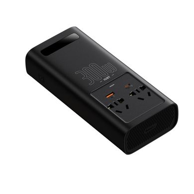 Автомобільний перетворювач напруги інвертор BASEUS IGBT Power Inverter |2Soc/1USB/Type-C, 300W/40A| (220V CN/EU) Black