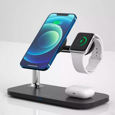 Зарядка беспроводная Qi 3in1 Proove Magnetic Field 3 in 1 | 15W, Watch/Airpods/Phone | black