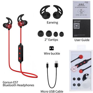 Беспроводные Bluetooth наушники Gorsun GS-E57 вакуумные Black/Red