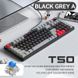Ігрова механічна клавіатура TWolf T50 Blue Switch c RGB підсвічуванням black