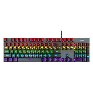 Игровая механическая клавиатура TWolf T17 Blue Switch c RGB подсветкой black