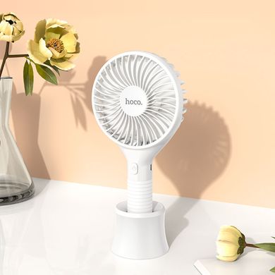 Ручний міні вентилятор портативний настільний акумуляторний HOCO Mickey Hand Fan F13 5H, Ultra-Quiet